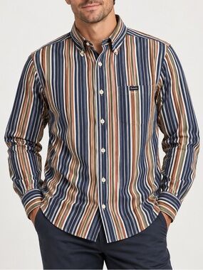 Façonnable Classique Men’s M Multicolor Stripe Cotton Button Down Shirt
